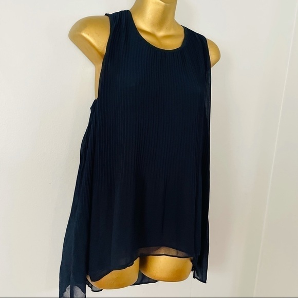 Zara pleated chiffon tank top - Picture 2 of 4